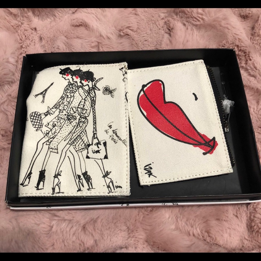 Paris Passport Case & zipped mini coin purse